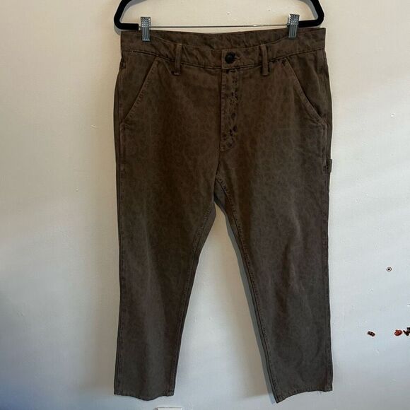 Mother Jeans MR Hit The Spot The Duke Utility Tan Jeans Mens Sz 32 Cinder block - Picture 9 of 15